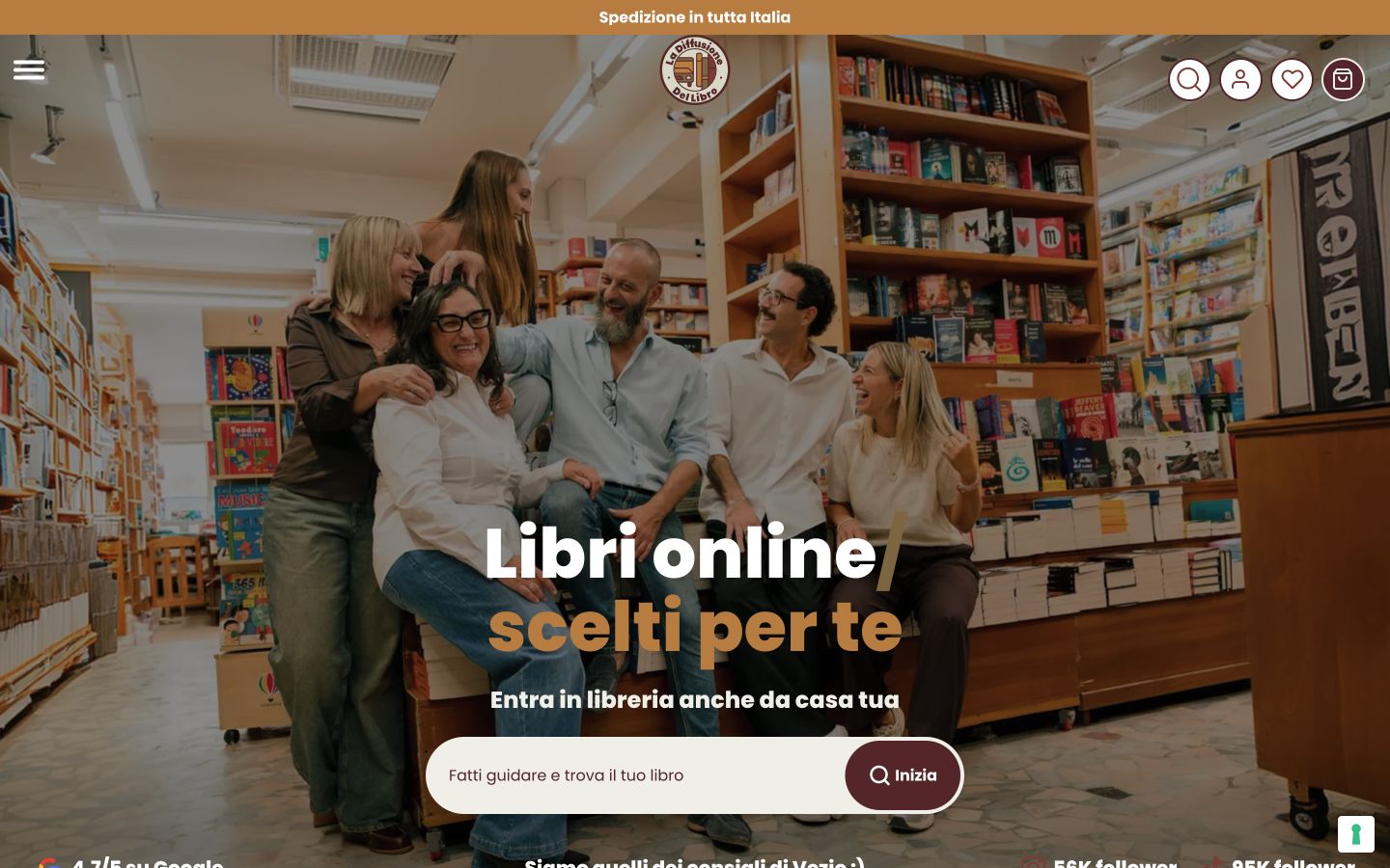 La Diffusione del Libro: editorial ecommerce developed on Shopify by Otheriver