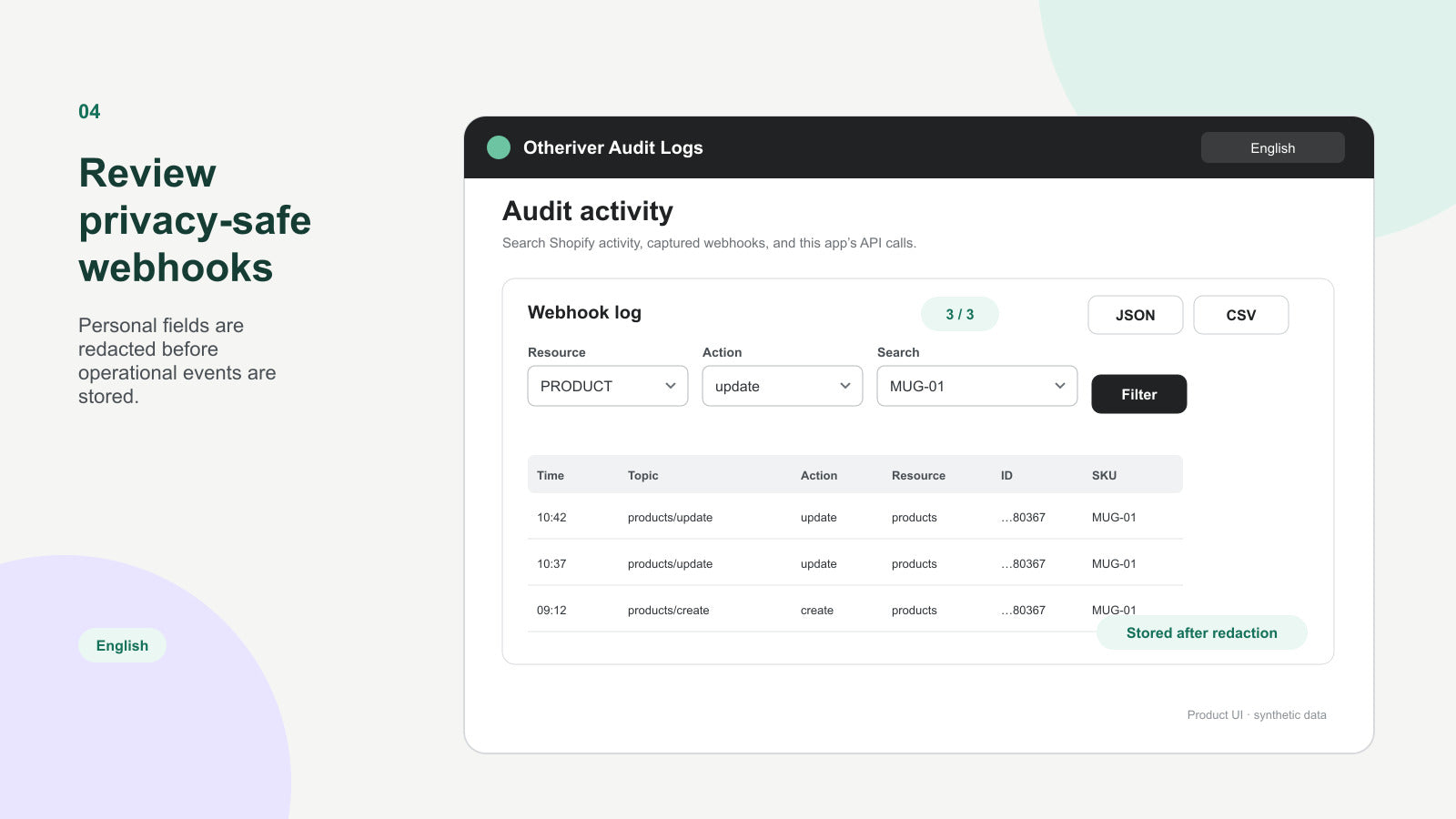 Supported operational webhook coverage in Otheriver Audit Logs
